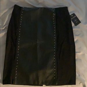 Women’s Mini Pencil Skirt Black Leather